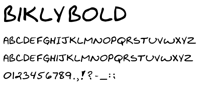 Bikly Bold font